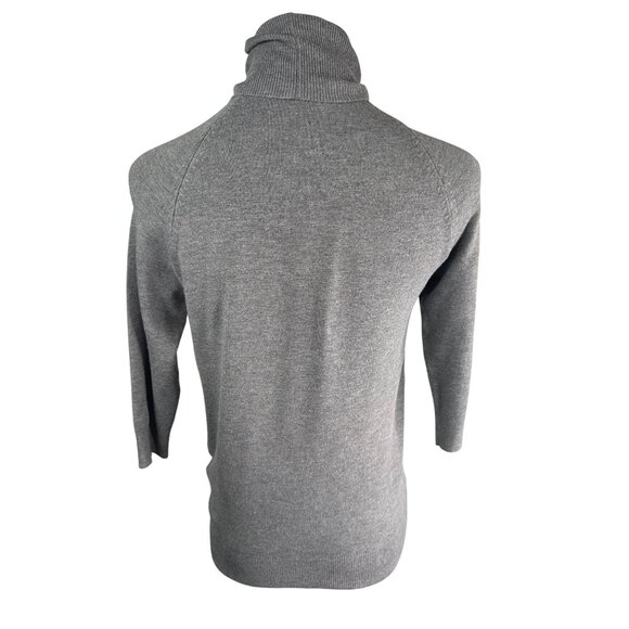 2/$30 ZARA Gray Small Turtleneck SweaterLightweight Soft Knit 3/4 Sleeve - Picture 8 of 12